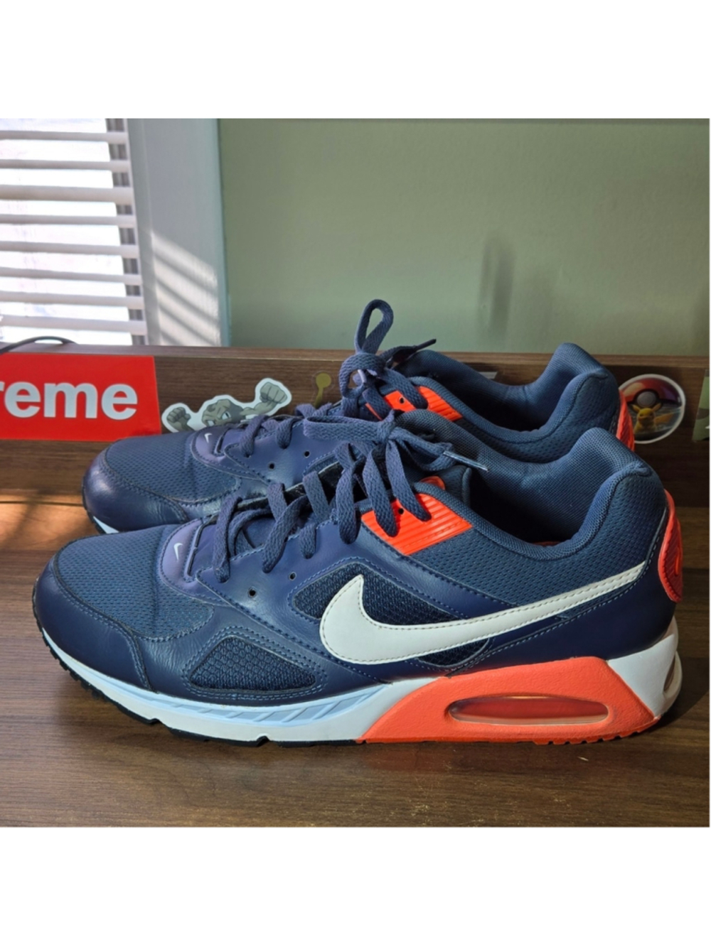 Nike Air Max IVO In Thunder Blue and Orange Sneakers 12w 10.5m